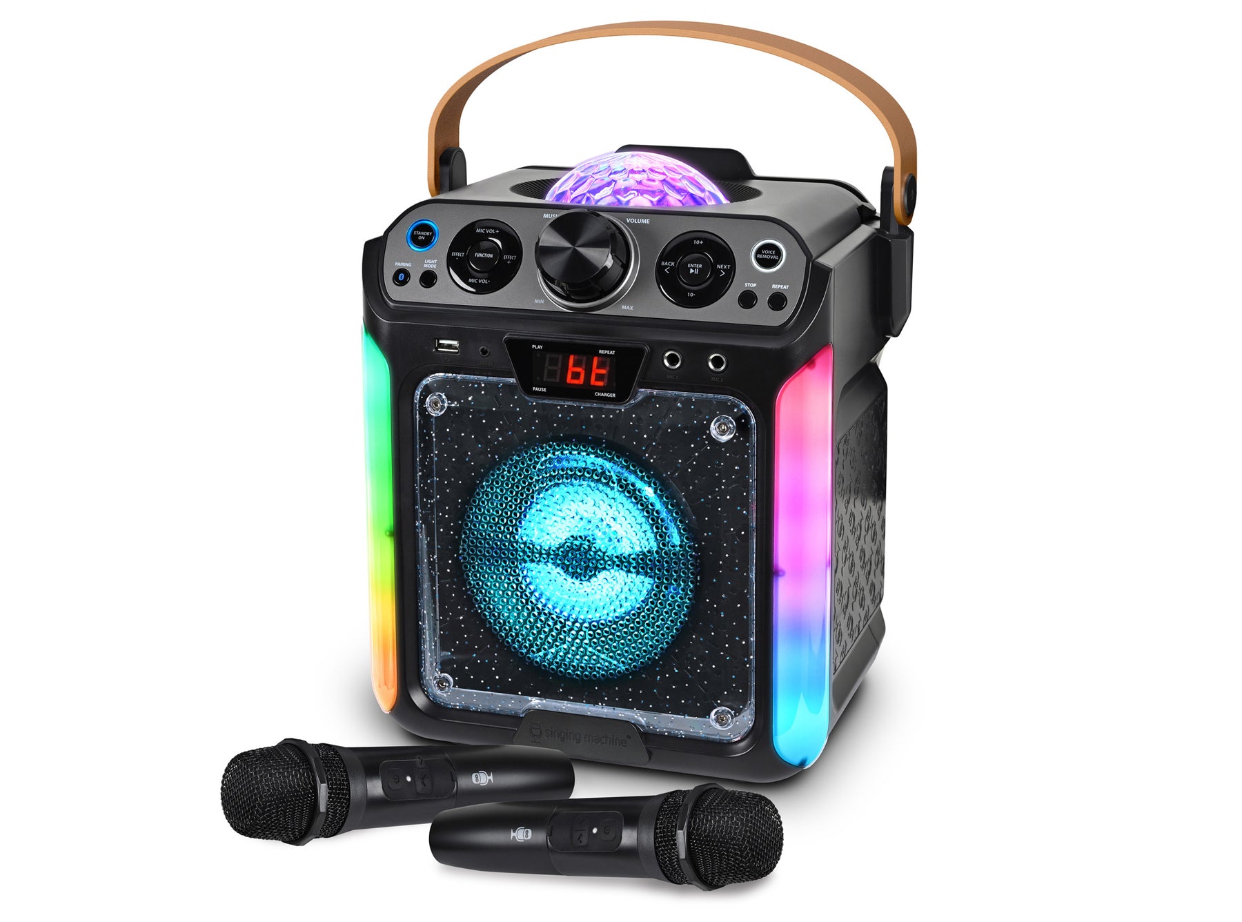 Groove DISCO •  Bluetooth Karaoke Machine with Disco Ball & Lights